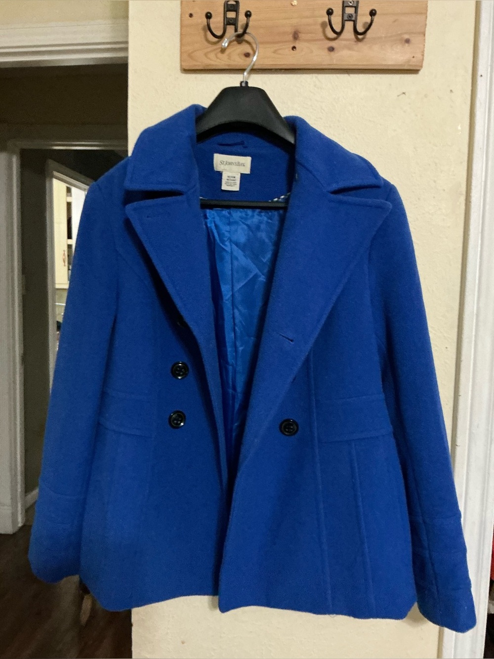 St. John’s Bay royal Blue double breasted Pea coat medium